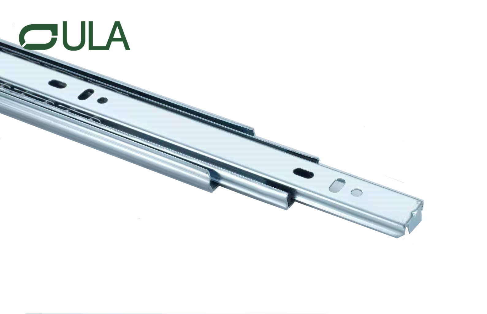 40 mm de largura telescópica rolamento de esferas de zinco/preto gaveta de acabamento pontilhado corredor slide 3- slide da gaveta de extensão dobrada