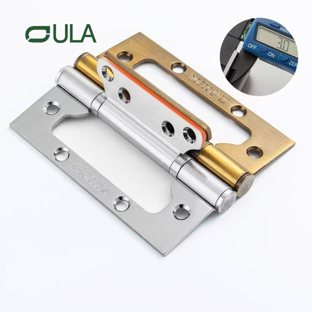 Modern Style de 3,0 mm de espessura de aço com acabamento de cetim de 4 polegadas de 5 polegadas portas de ferro portas de madeira para uso de hotel no banheiro