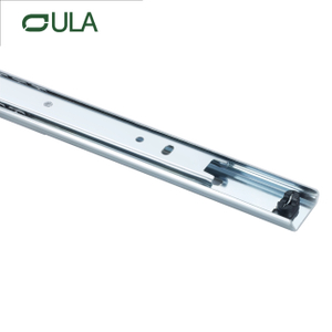 Rail de deslizamento de gaveta de acabamento de zinco de ferro de alta qualidade 27 mm 2 dobráveis