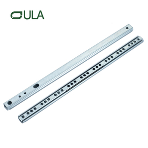 Fabricação profissional 2 Slides de gavetas dobráveis ​​17mm Slides de gavetas telescópicos de canal telescópicos 17 mm