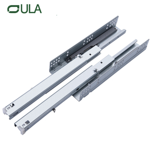 45mm de aço inoxidável Extensão completa 3 dobras Rolução de esferas de gaveta telescópica Slide S4501 Para móveis de ginástica de jantar de cozinha de quarto