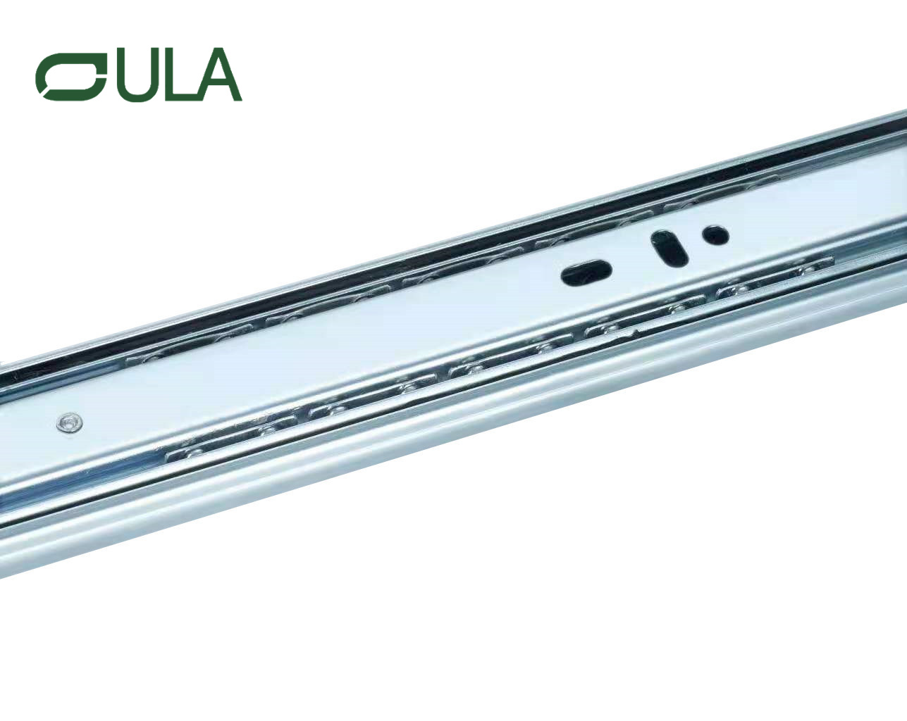 40 mm de largura telescópica rolamento de esferas de zinco/preto gaveta de acabamento pontilhado corredor slide 3- slide da gaveta de extensão dobrada