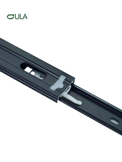 Modernos slides de gaveta de aço preto de 45 mm com rolamento de esferas de ferro para cozinha e móveis