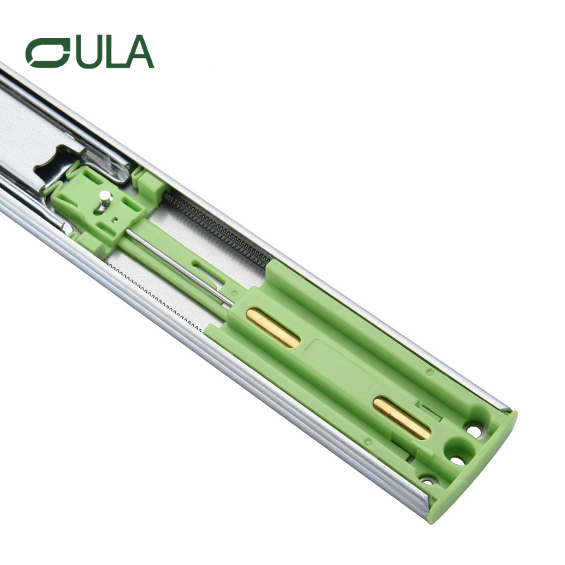 Shanghai material de zinco preto acabamento macio fechado telescópico 45mm slides trilhos de gabinete de gabinete de gaveta de gaveta de gaveta de gaveta slides