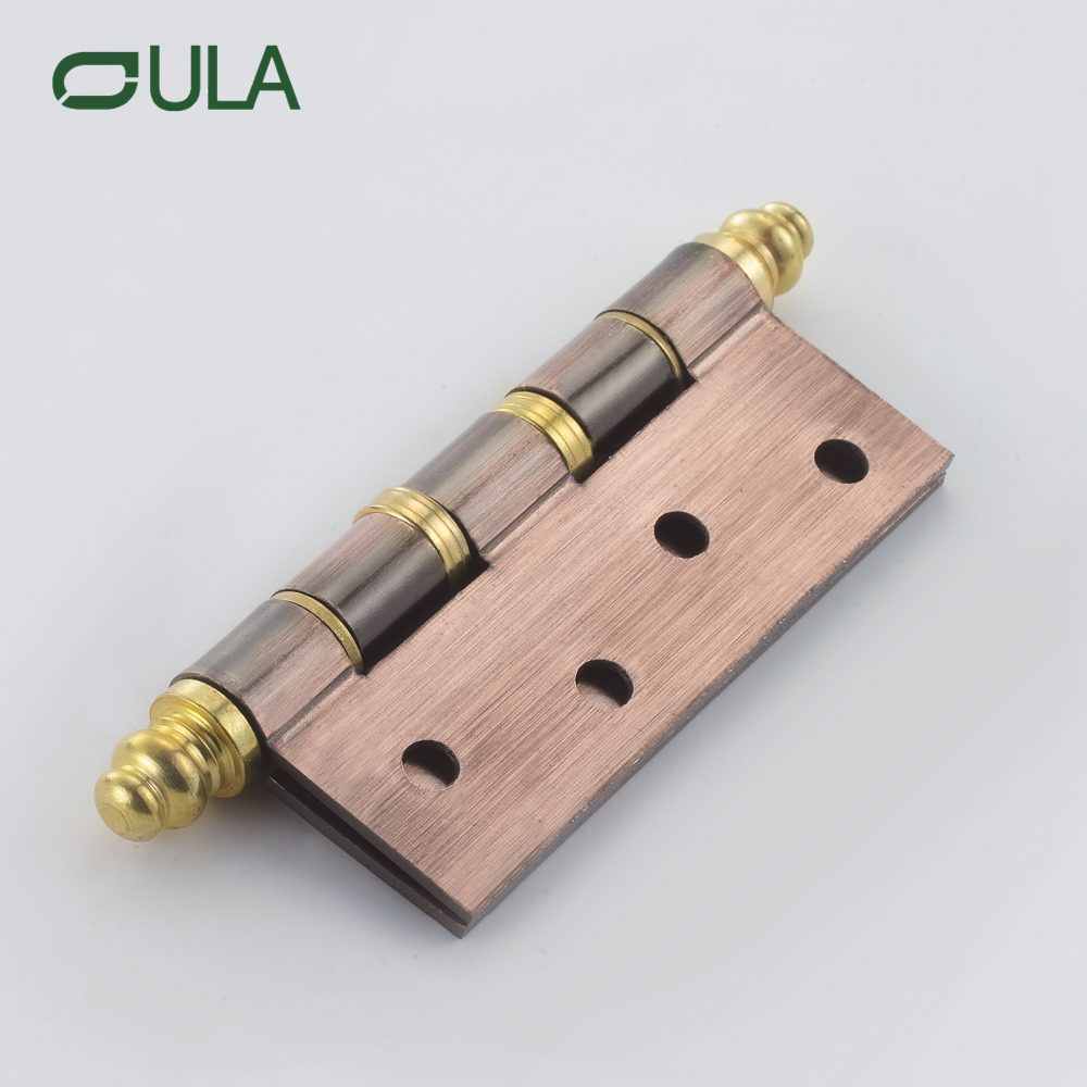 Antigo cobre de cobre de 4 polegadas Big Crown Head Security Rololing Porta de porta Design moderno Janela de ferro Hingle Hotels Factory por atacado