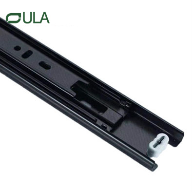 Fabricante OEM 40 mm Telescópico Black acabamento Slide 3 dobras Slide Rail para móveis slides de serviço pesado para gaveta