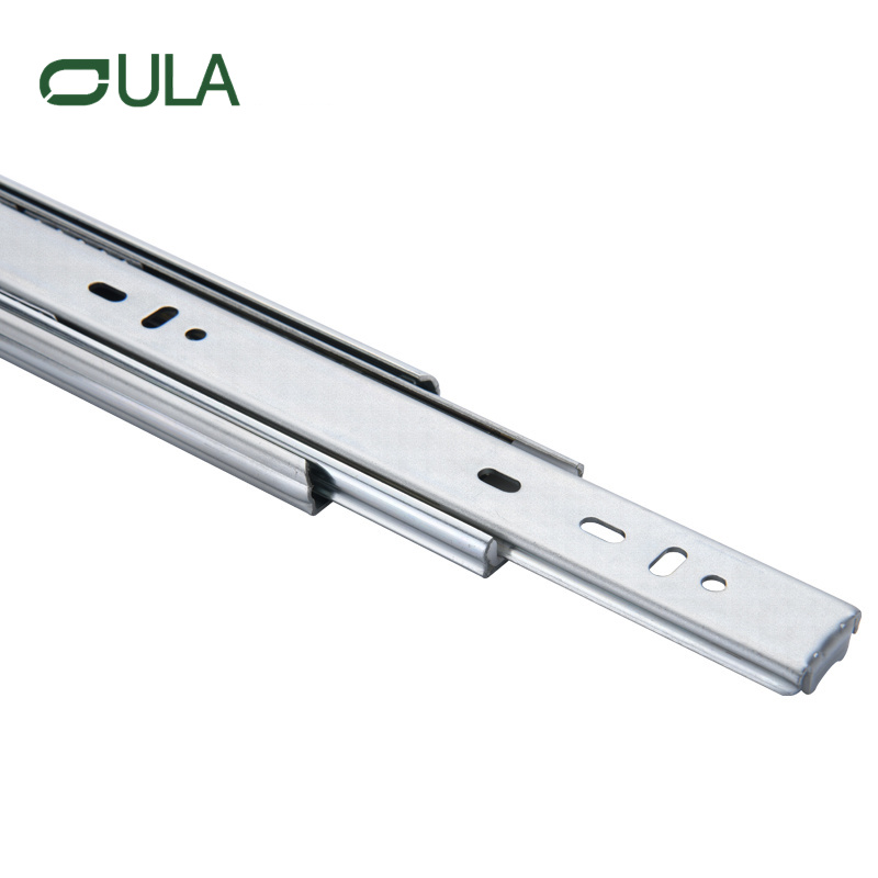Shanghai material de zinco preto acabamento macio fechado telescópico 45mm slides trilhos de gabinete de gabinete de gaveta de gaveta de gaveta de gaveta slides