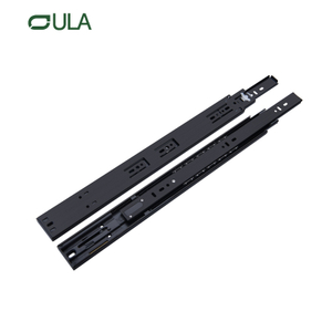 Hardware de móveis de fabricante da China 3 dobras 45 mm preto e zinco acabamento pesado push slide da gaveta aberta