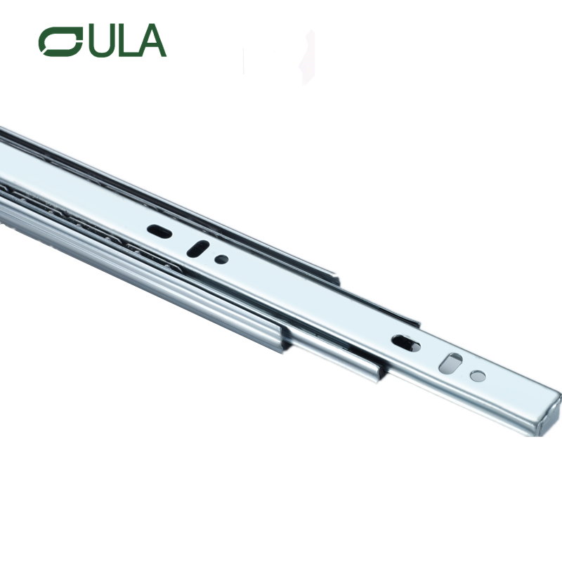 Armário de fabricação de hardware de móveis por atacado 35 mm 3 vezes telescópicos rolamentos de esferas de rolamentos de esferas da gaveta