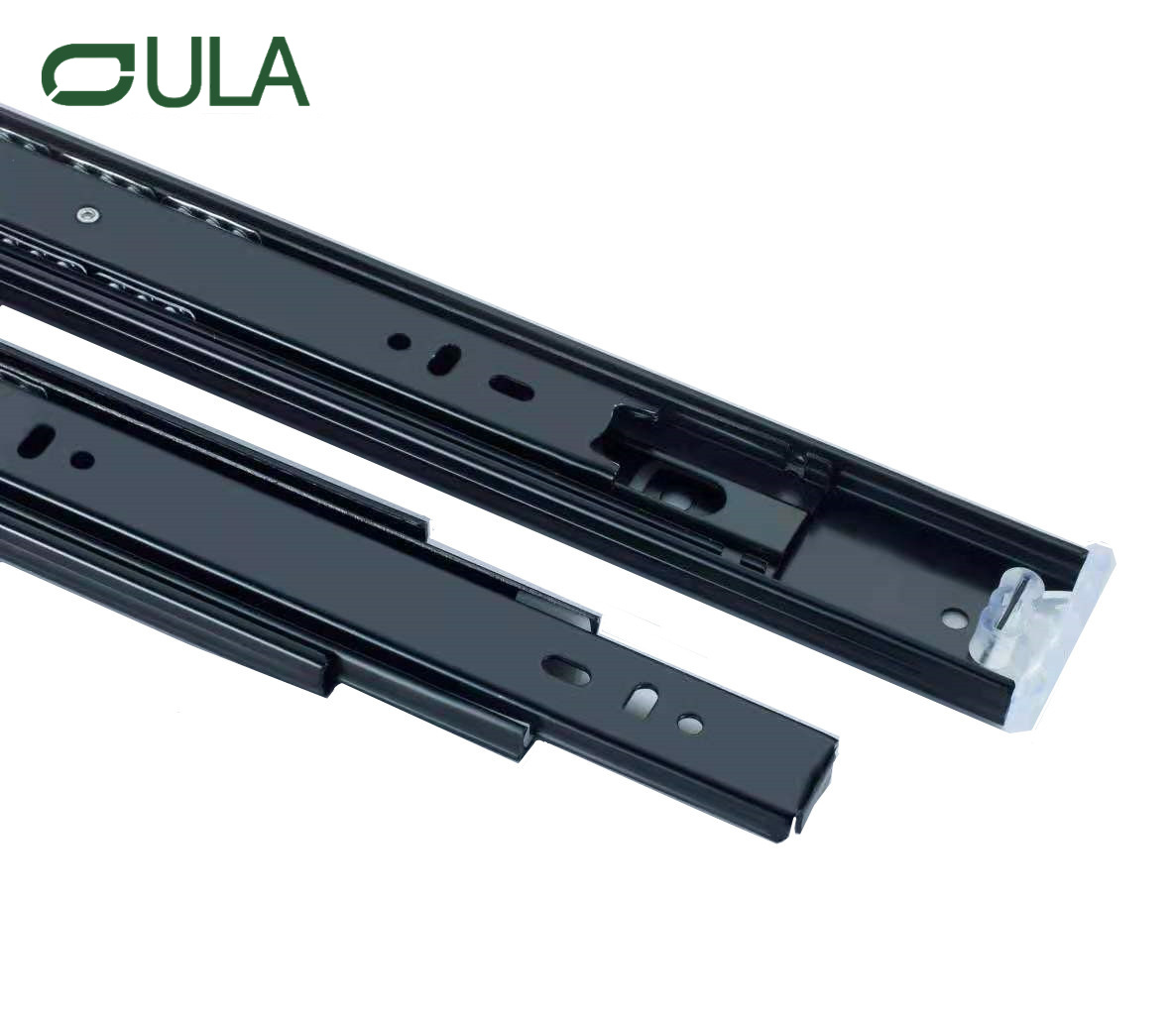 Modernos slides de gaveta de aço preto de 45 mm com rolamento de esferas de ferro para cozinha e móveis