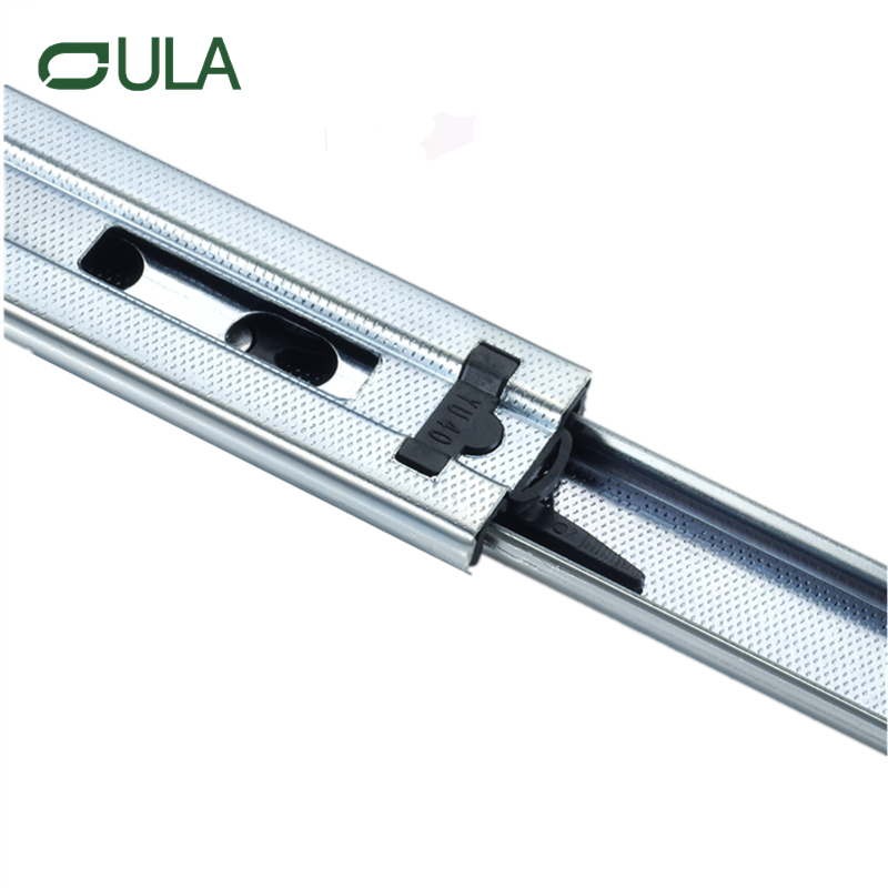 Ooula Furniture Hardware Full Telescópico Gabinete Ferroviário 3 Foldado Rolução Telescópica Roldizador de Corretores Slide da gaveta