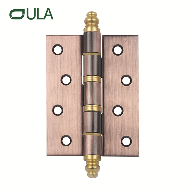 Antigo cobre de cobre de 4 polegadas Big Crown Head Security Rololing Porta de porta Design moderno Janela de ferro Hingle Hotels Factory por atacado