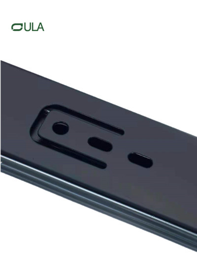 Modernos slides de gaveta de aço preto de 45 mm com rolamento de esferas de ferro para cozinha e móveis