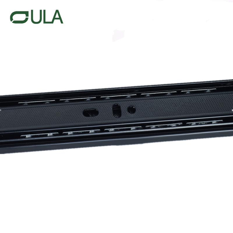 Fabricante OEM 40 mm Telescópico Black acabamento Slide 3 dobras Slide Rail para móveis slides de serviço pesado para gaveta