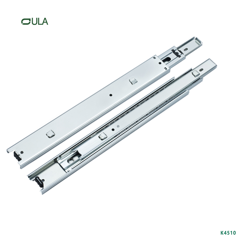 45 mm 10-24 polegadas de serviço pesado rolamento de gancho de gancho de gancho de gaveta Rail para hardware de móveis