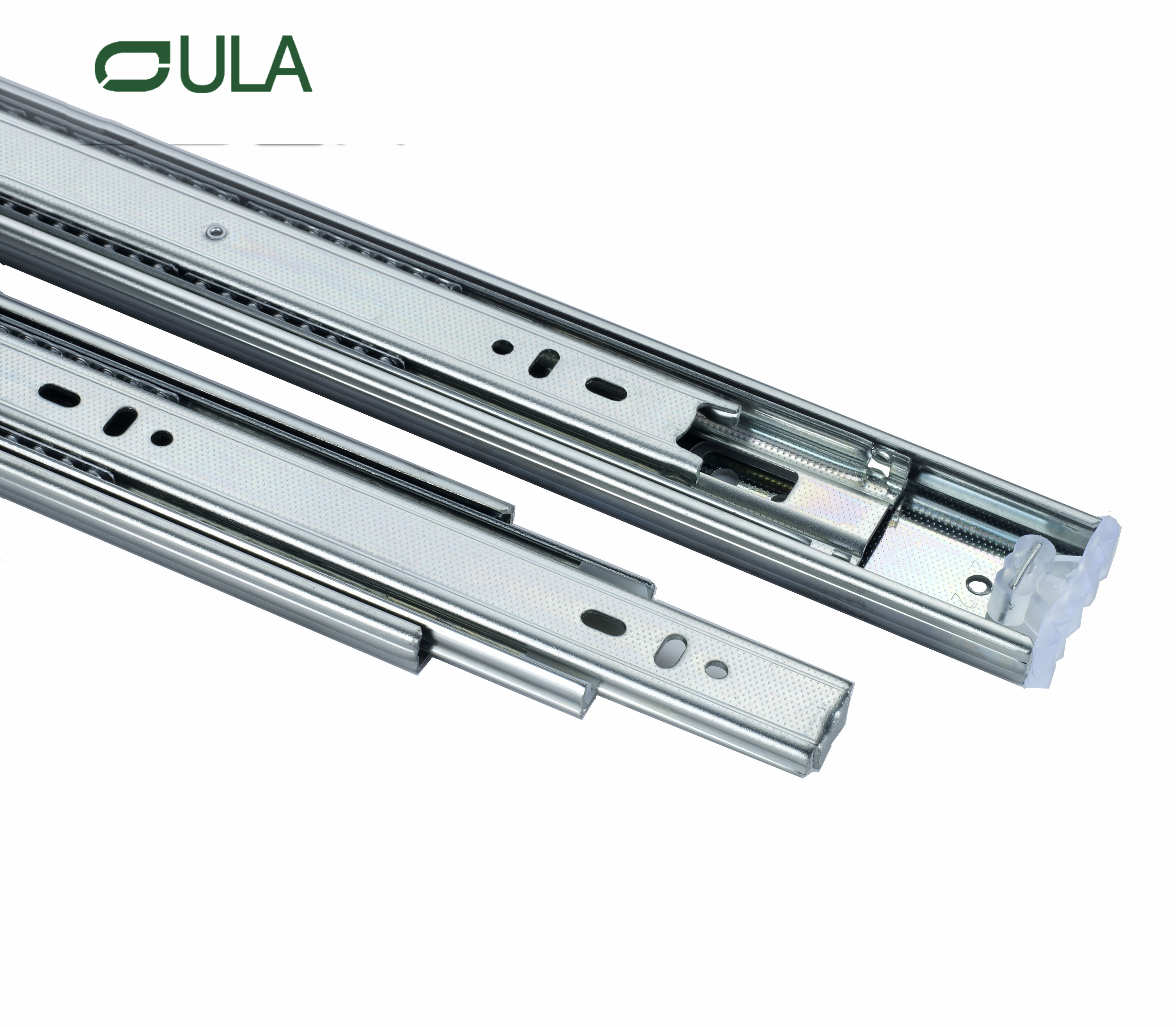 3 Dobrando a gaveta de acabamento de zinco de zinco Rail de gaveta de gaveta sob o Monte Triple Extension Slide por atacado