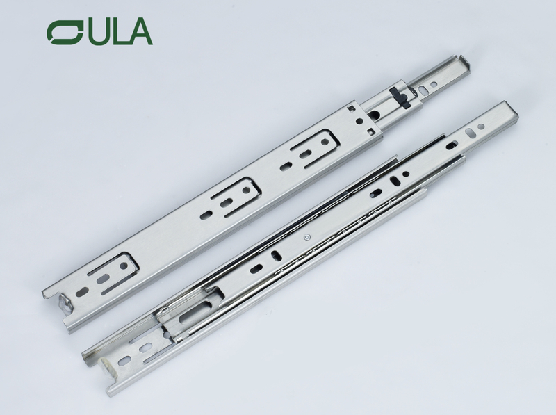 Moderno de 35 mm de canal telescópico gaveta corredor trilho de deslizamento Triplo dobra de aço inoxidável rolamentos de bola de aço tabelas de cozinha uso de cozinha use
