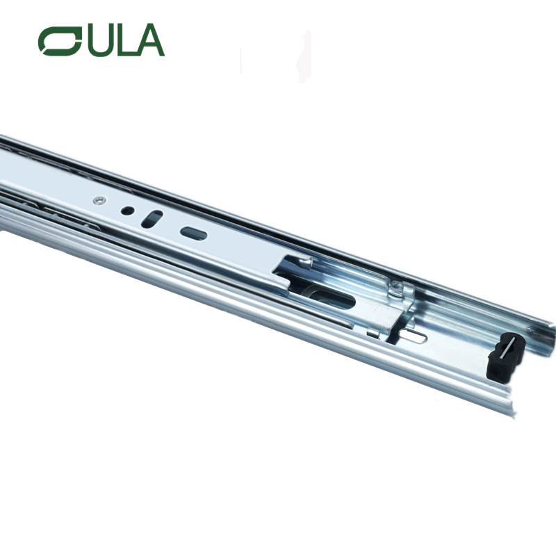 Armário de fabricação de hardware de móveis por atacado 35 mm 3 vezes telescópicos rolamentos de esferas de rolamentos de esferas da gaveta