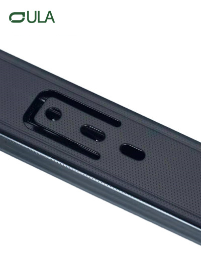 Telescópico 3 dobra rolamento de esferas preto gaveta de acabamento Slide de 40 mm de largura Furros de hardware de hardware Rails