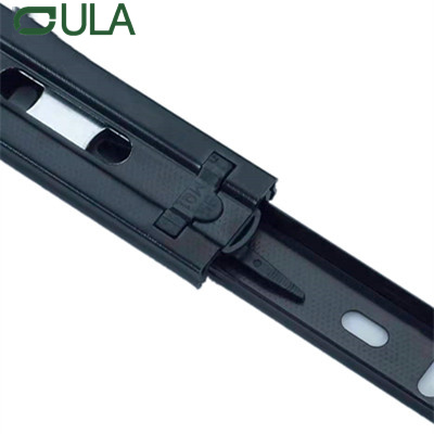 China Profissional Factory Telescópica preta de acabamento pontilhado gaveta slide armário de hardware de gaveta de hardware trilhos de deslizamento