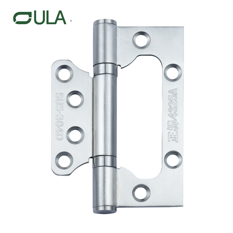 Design moderno por atacado de fábrica de 4 polegadas de 4 polegadas 2,4 mm de aço inoxidável da porta de borboleta nivelada para janelas e portas de hotel de madeira