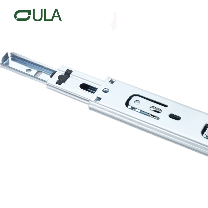 Armário de fabricação de hardware de móveis por atacado 35 mm 3 vezes telescópicos rolamentos de esferas de rolamentos de esferas da gaveta