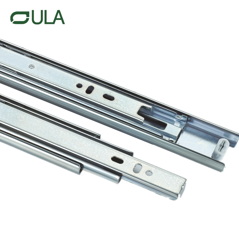 Ooula Furniture Hardware Full Telescópico Gabinete Ferroviário 3 Foldado Rolução Telescópica Roldizador de Corretores Slide da gaveta