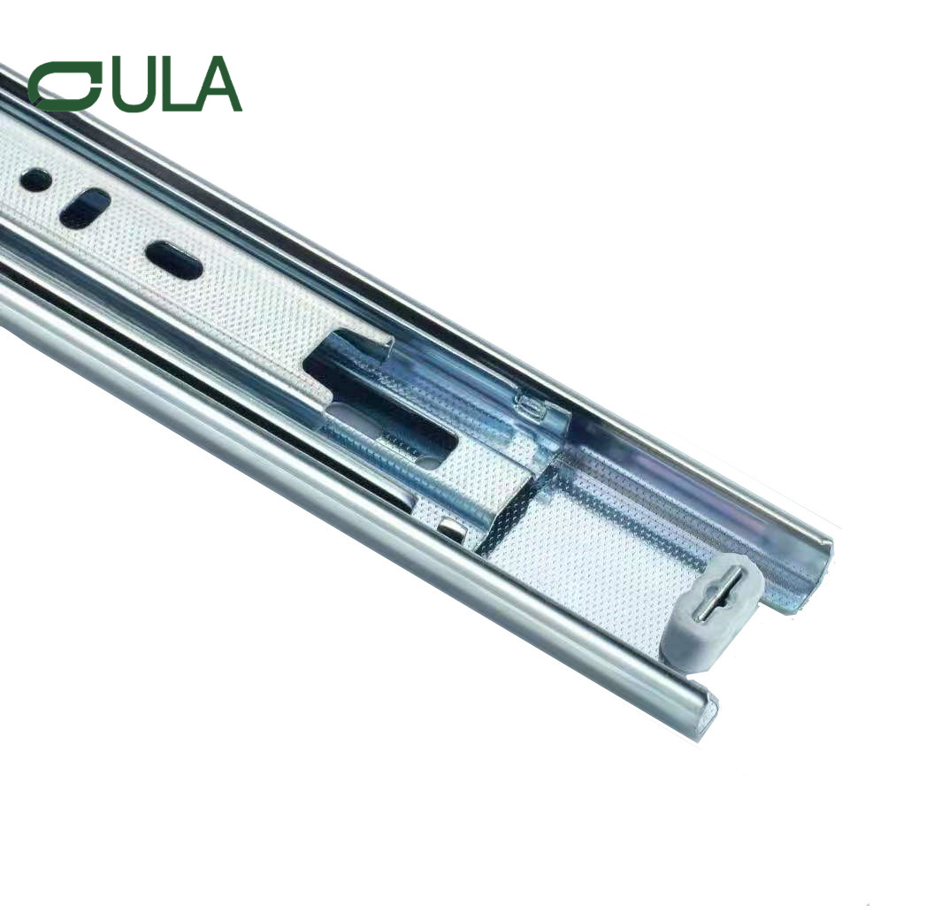 Ooula Furniture Hardware Full Telescópico Gabinete Ferroviário 3 Foldado Rolução Telescópica Roldizador de Corretores Slide da gaveta