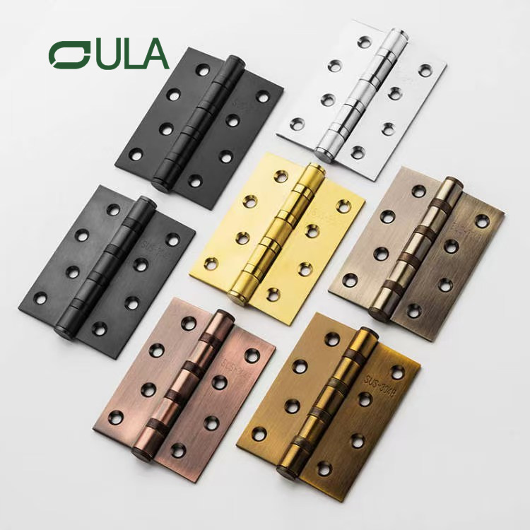 Dobradiça de porta plana de aço inoxidável de 4 polegadas de alta qualidade com design moderno para porta Wodden 