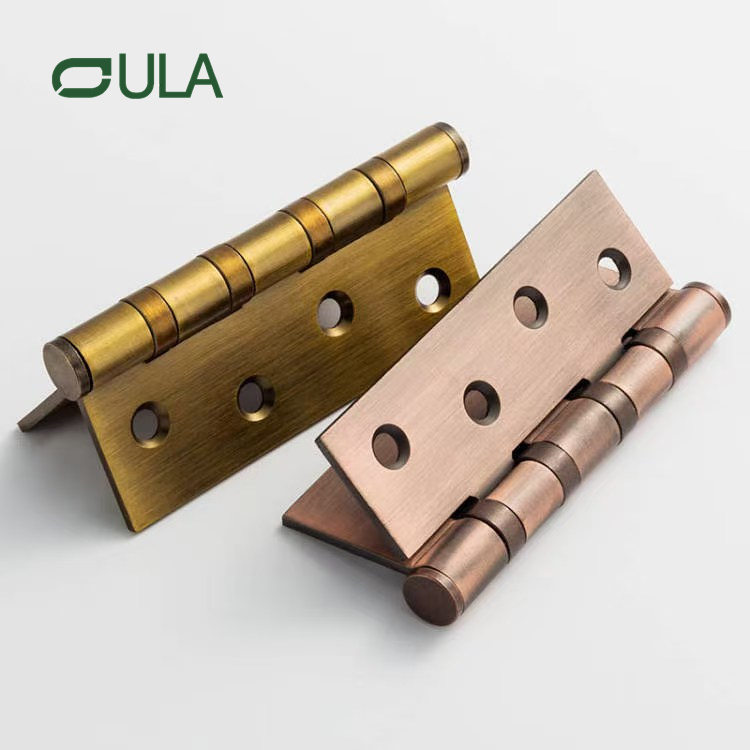  Hardware para móveis de fábrica Design moderno Dobradiça de porta com rolamento de esferas plana de ferro resistente de 4 polegadas 