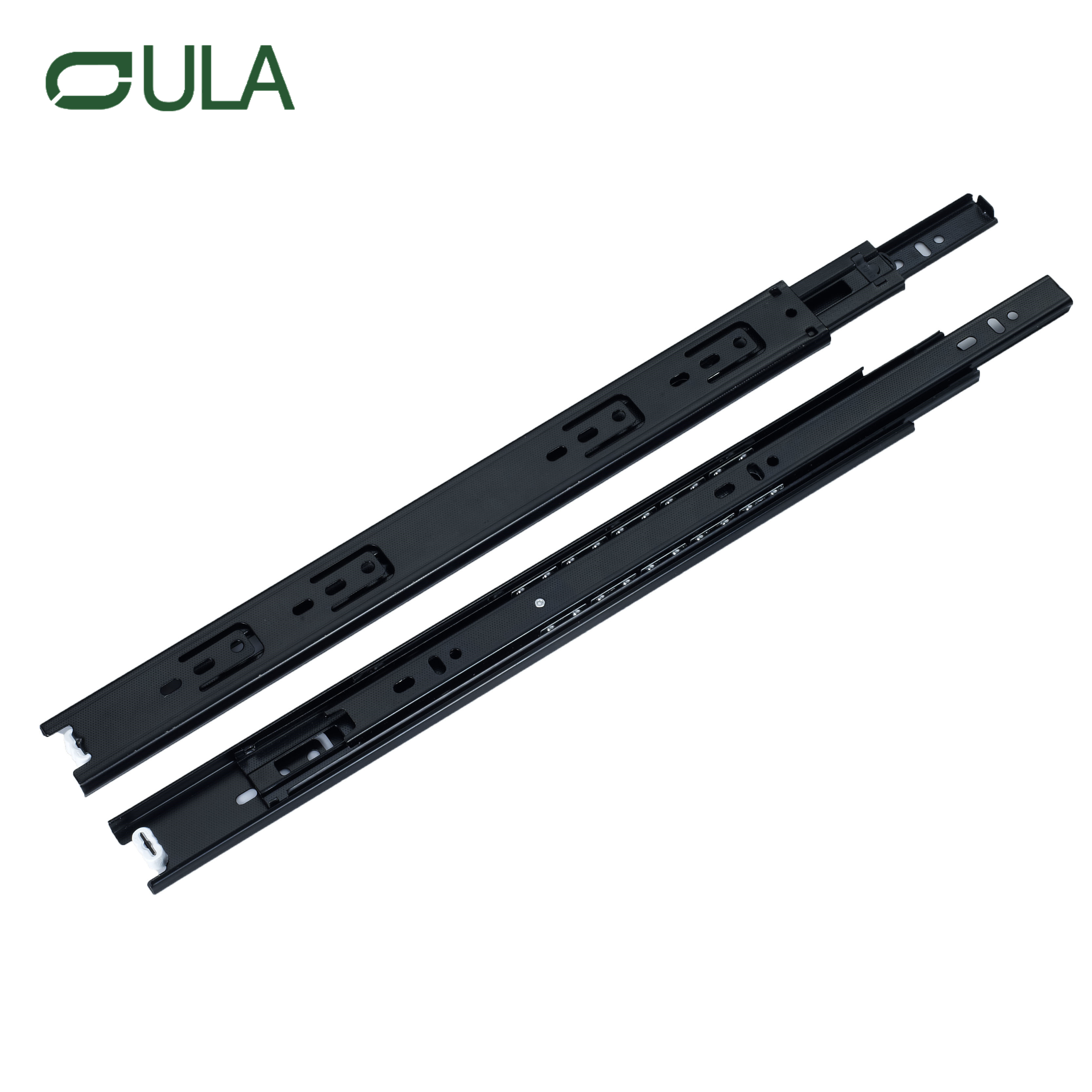 Fabricante OEM 40 mm Telescópico Black acabamento Slide 3 dobras Slide Rail para móveis slides de serviço pesado para gaveta
