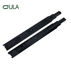 Slides de gaveta de acabamento pontilhado preto com rolamento de esferas pretas