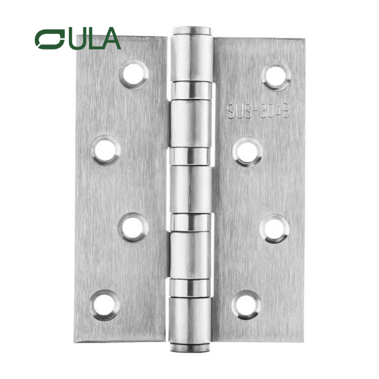 Dobradiça de porta plana de aço inoxidável de 4 polegadas de alta qualidade com design moderno para porta Wodden 