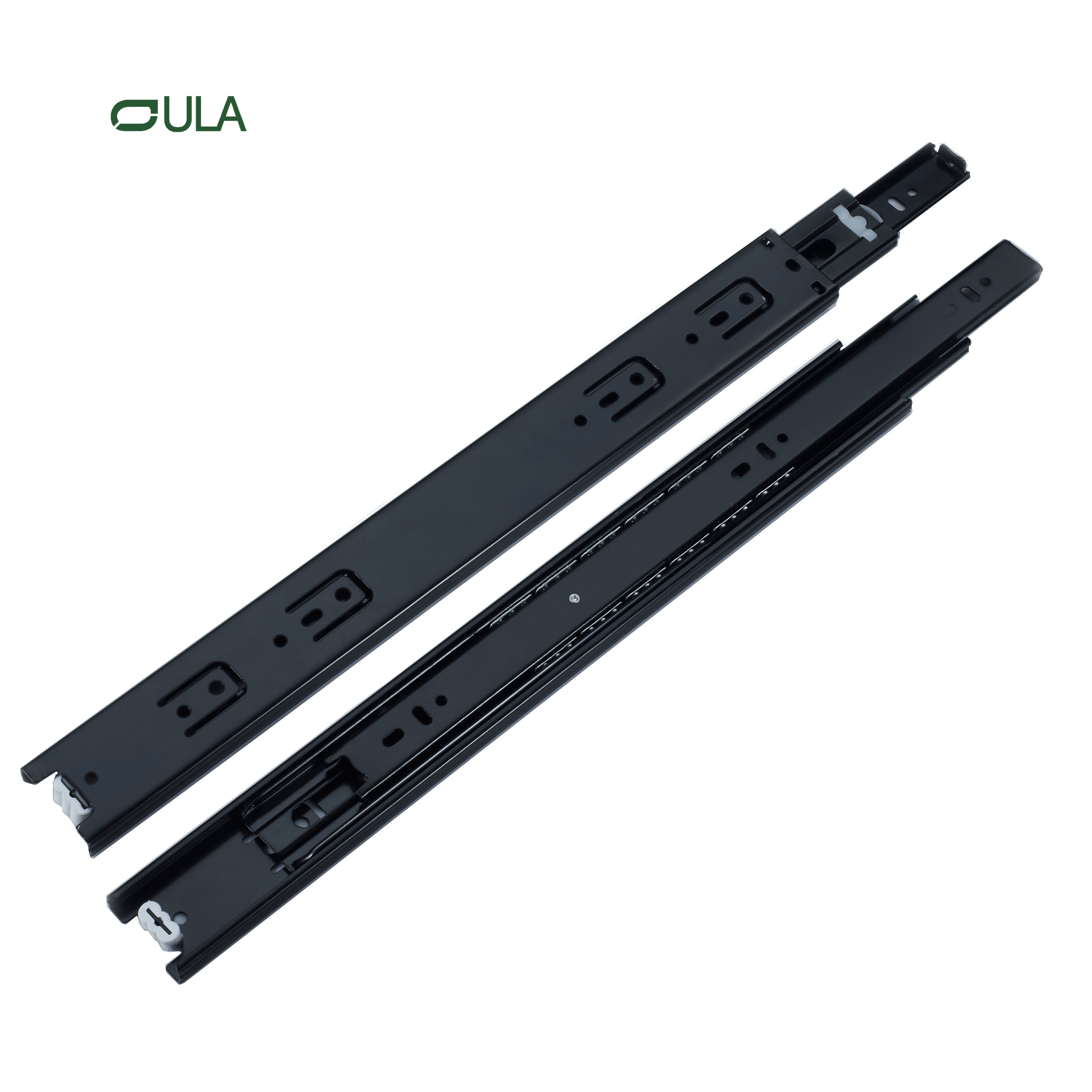 Factory de alta qualidade de 45 mm de cozinha trilho de deslizamento de trilho de ferro 3 vezes a gaveta de ferro com acabamento preto para hardware de móveis