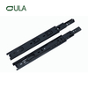 Canal telescópico de hardware de móveis Black acabamento Gaveta corredor Slide 35mm 3 slides de rolamento de esferas para gabinete para gabinete
